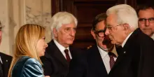Mattarella e Meloni arrivati all'ospedale a Modena