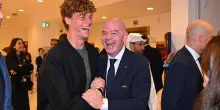 A Doha Infantino 'tifoso' incontra e scherza con Sinner