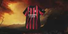 Fiamme e stemma rosso fuoco, ecco la nuova maglia del Milan