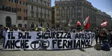 Tensioni alla manifestazione contro il ddl Sicurezza a Roma