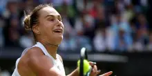 Wimbledon: Sabalenka avanti, 'speriamo non ci siano sorprese'
