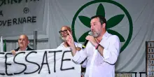 Salvini arriva a Pontida, 'sto meglio'