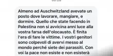 'Ad Auschwitz avevate da mangiare', Nahum denuncia gli haters