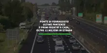 Ponte di ferragosto: ultime partenze e primi rientri a casa, oltre 12 milioni in strada