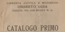 Trovato il Catalogo n.1 della Libreria Saba