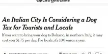 Tassa di soggiorno per cani finisce su Cnn e New York Times