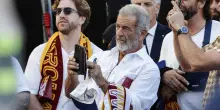 Star all'Olimpico, Mel Gibson tifoso eccellente per Roma-Verona