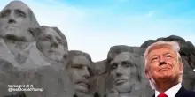 Trump, sfuma il sogno di essere scolpito sul monte Rushmore e lui si fa il meme