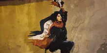 Rivoluzione, opera della street artist Laika contro il regime iraniano
