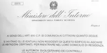 Falso avviso ministero dell'Interno per allontanare gente da casa