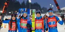 Biathlon: l'Italia domina la staffetta mista di Nove Mesto