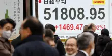 Borsa: Asia brillante dopo l'inflazione Usa, yen debole, Tokyo +1,48%
