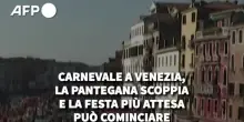 Carnevale a Venezia, la "Pantegana" scoppia e la festa puo' cominciare