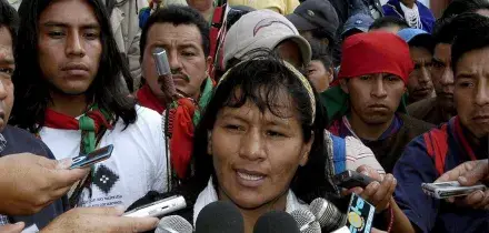Una senatrice indigena sequestrata in una zona di guerriglia in Colombia