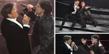Gianni Morandi a sorpresa sul palco con il figlio Tredici Pietro
