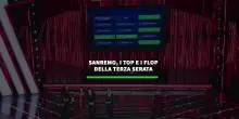 Sanremo, i top e i flop della terza serata