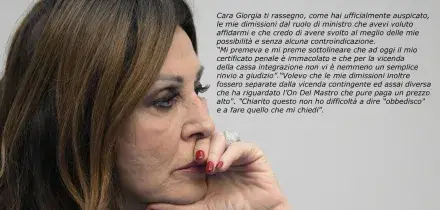 Daniela Santanch&egrave; si &egrave; dimessa: "Il mio certificato penale immacolato"