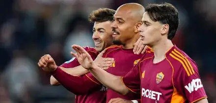 Serie A: La Roma travolge il Pisa 3-0, tripletta di Malen LE FOTO