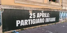 '25 aprile, partigiano infame', la scritta in alcune piazze di Roma
