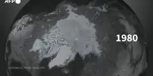 La mappa animata del Polo Nord con lo scioglimento dei ghiacci marini artici
