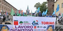 Cgil Cisl Uil in piazza a Marghera per 'il lavoro dignitoso'