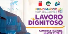 Primo maggio, Cgil Cisl Uil in piazza a Marghera per 'il lavoro dignitoso'