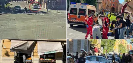 Falcia in auto pedoni e tenta di accoltellare un passante a Modena, 8 feriti