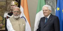 Mattarella riceve Modi, 'Intensificare al massimo la collaborazione'