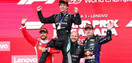 F1: poker Antonelli nel Gp del Canada, lampo di Hamilton illumina la Ferrari