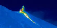 Ingv, flusso lavico dall'area craterica nord di Stromboli
