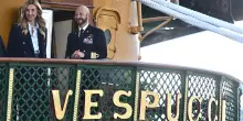 Silvia Salis su nave Vespucci porta il saluto di Genova