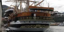 A bordo del Vespucci, nave icona di bellezza