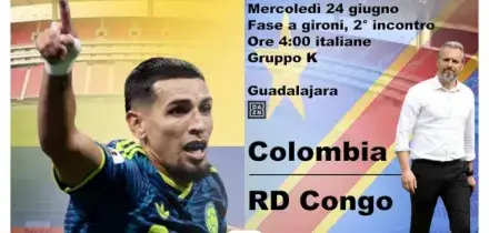 Mondiali: Colombia-Congo 1-0