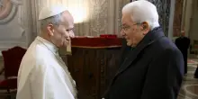 Mattarella al Papa, 'la pace nasce nei cuori, mai rassegnarsi alla guerra'