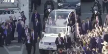 Madrid, l'arrivo del Papa a Plaza de Cibeles e la consegna della chiave d'oro della citta'