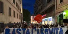 Corteo a Cosenza contro il caro carburante, traffico in tilt