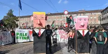 Corteo Pro Palestina Torino, Netanyahu a testa in gi&ugrave; sui cartelli
