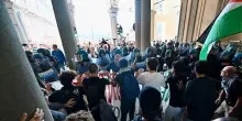 Il corteo per Gaza a Torino cerca di entrare in piazza Castello
