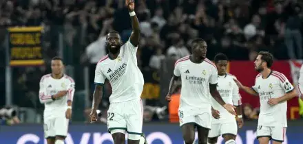 A Roma il Real Madrid vince 4-3 in rimonta, decide l'ex Rudiger al 90' CRONACA e FOTO