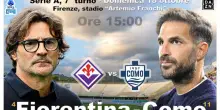 Serie A: Fiorentina-Como in campo domenica alle 15 DIRETTA