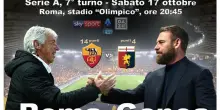 Serie A: Roma-Genoa in campo alle 20.45 DIRETTA