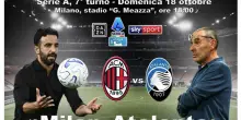 Serie A: Milan-Atalanta in campo domenica alle 18 DIRETTA
