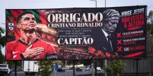A Lisbona cartelloni per Ronaldo 'obrigado, sarai sempre il nostro capitano'