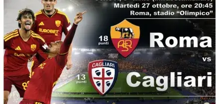 Serie A: Roma-Cagliari in campo alle 20.45 DIRETTA