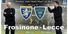 Serie A: Frosinone-Lecce in campo gioved&igrave; alle 18,30 DIRETTA