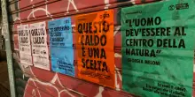 'Questo caldo &egrave; una scelta dei politici', manifesti Extinction Rebellion a Torino