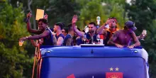 Campioni in trionfo, per la Spagna &egrave; fiesta infinita