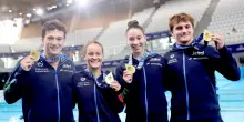 Oro nei tuffi e argento nel nuoto artistico, l'Italia parte bene agli Europei