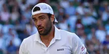 Tennis: Berrettini fuori a Cincinnati, avanza Lehecka