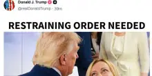 Trump posta meme con Meloni, 'necessaria ordinanza restrittiva'